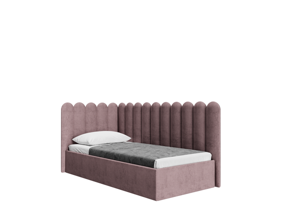 Савоярди ПМ-407 Кровать с мягкой обивкой с ПМ (левая) Formula 392 (слива)
