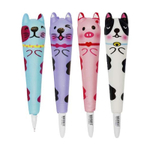 Ручка шариковая, масляная, Basir, синие чернила, серия "Животные", с игрушкой сквишем, 36 шт