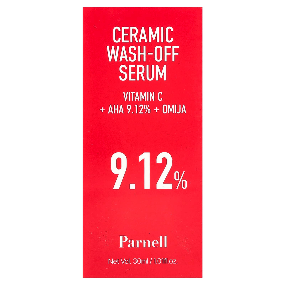 Parnell, Omija, сыворотка для смывания керамики с AHA 9.12, 30 мл (1,01 жидк. унции)