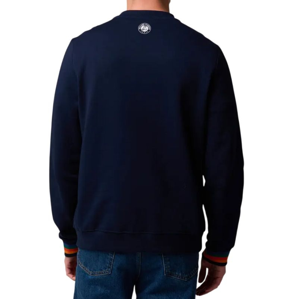 Мужская теннисная кофта Roland Garros Color Lines - navy blue