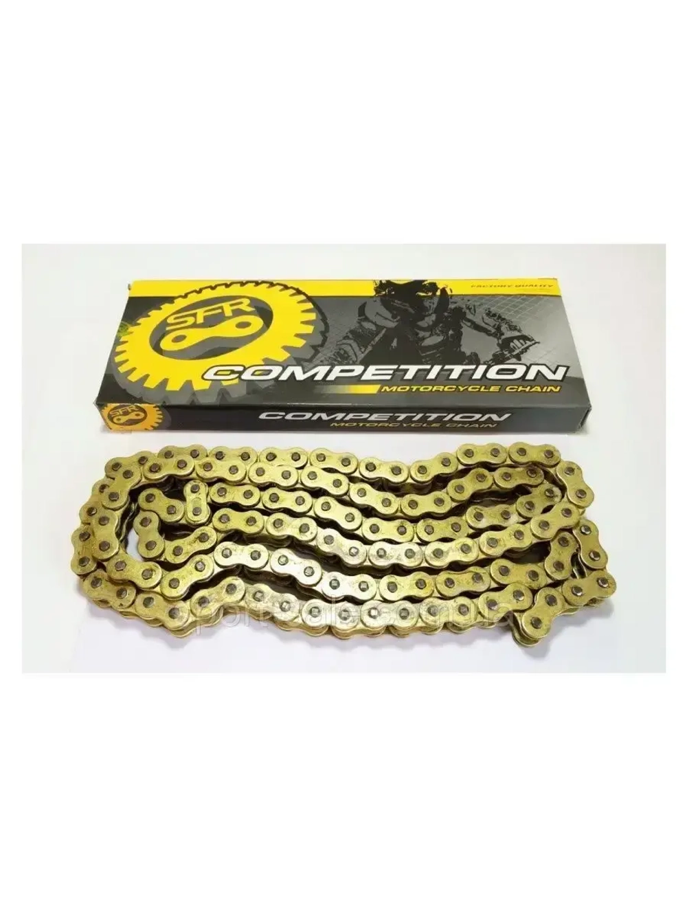 Мото Цепь приводная 520H 120L SFR золотая