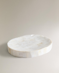 Zara Home мыльница, перламутр, светло-бежевый