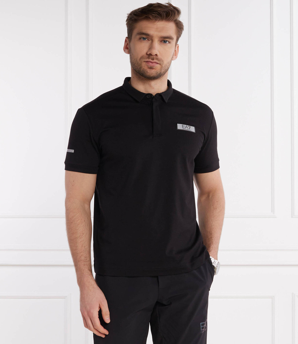 Поло EA7 - черный(3DPF06 PJUVZ)