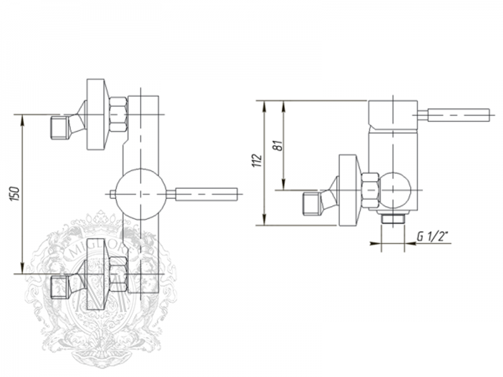 Смеситель для душа  Migliore Fortis ML.FRT-5238 схема