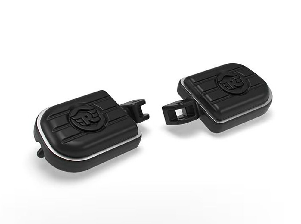 Подножки водителя черные Deluxe Royal Enfield Black Deluxe Rider Footpegs KXA00247