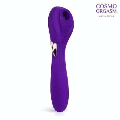 Фиолетовый вакуумный стимулятор с вибрацией - 18,4 см. (Цвет: фиолетовый)