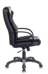 Кресло руководителя Бюрократ CH-839 черный Leather Black эко.кожа крестов. пластик