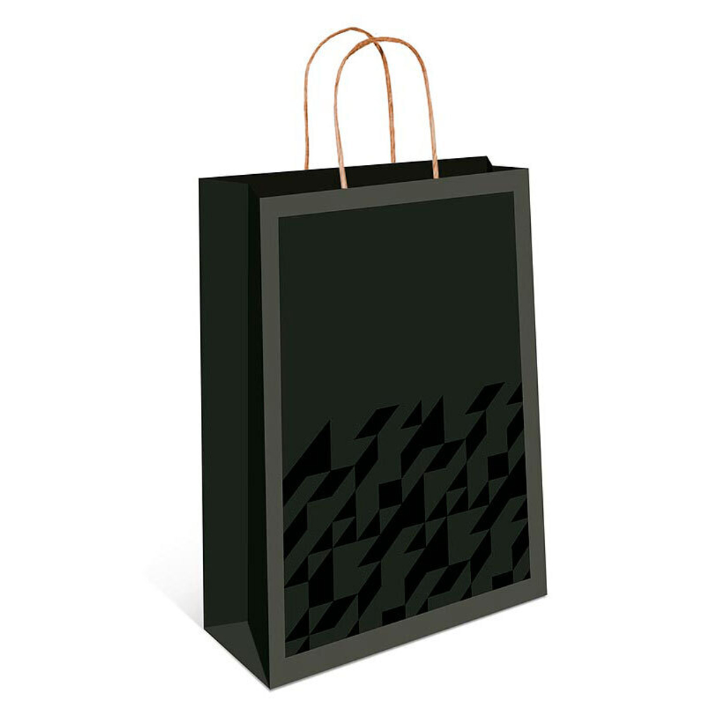 Пакет подарочный "Крафт", Черный 18*10*22,3 см