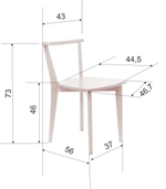 Стул Zip-mebel Франк слоновая кость серый