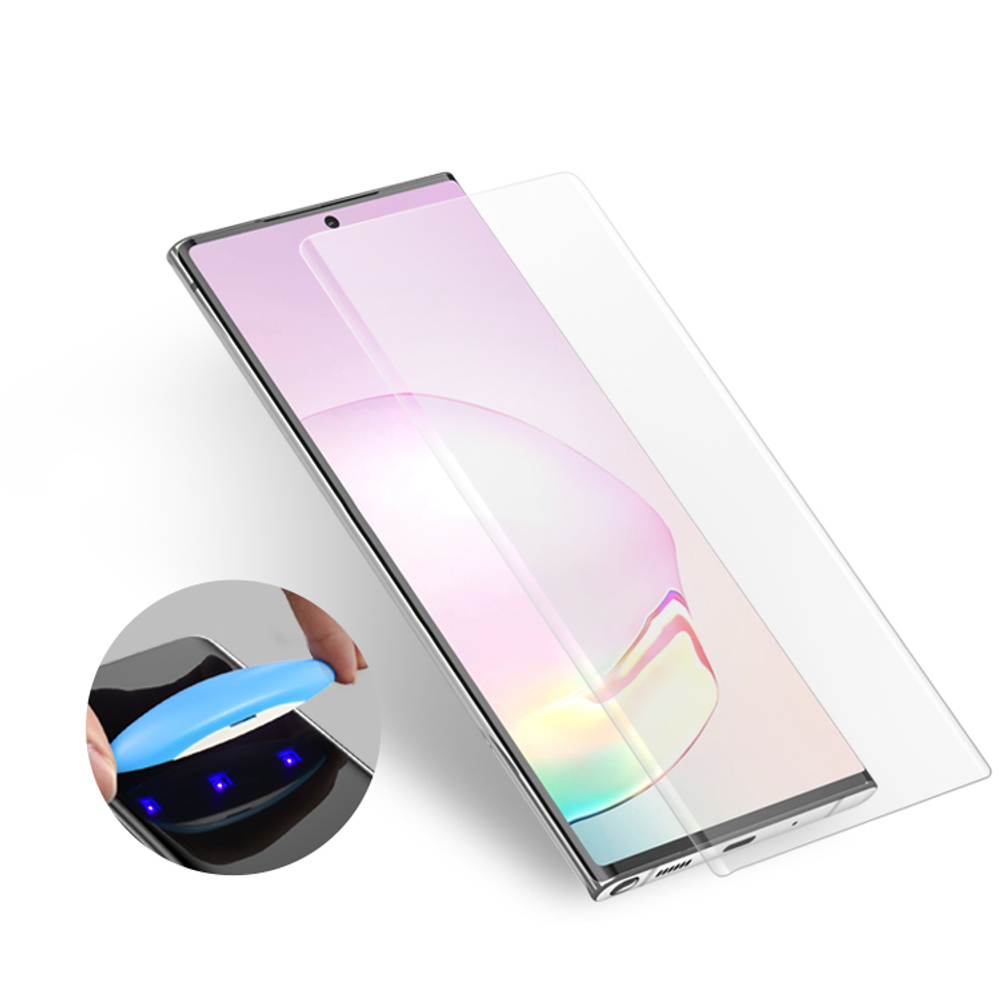 Закаленное стекло 6D Full Glue UV с лампой УФ для смартфона Samsung Note 20 Ultra, G-Rhino