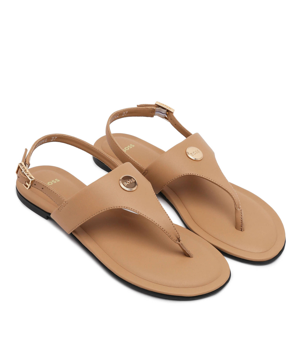 Босоножки кожаные millie BOSS BLACK - коричневый(50517412)