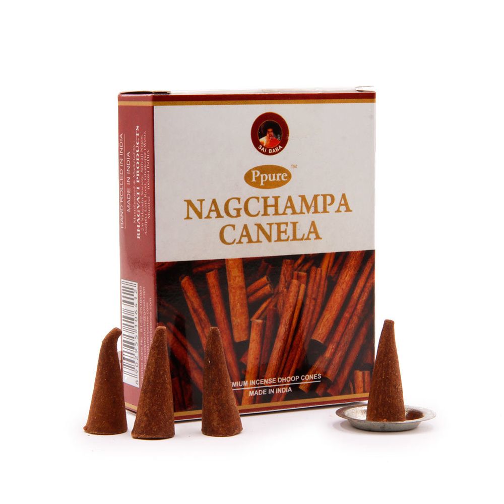 Ppure Nagchampa Cinnamon Благовоние-конус Корица, 10 шт