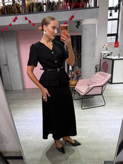 Твидовый костюм Жаклин черный