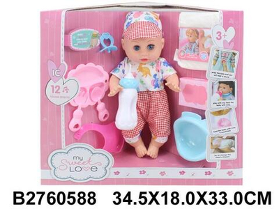 Пупс функциональный с аксесс., коробка ZL9920-1