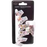 Заколка - краб для волос «AKS - VIENTO», микс 6 цветов, зиг-заг, 11*3см