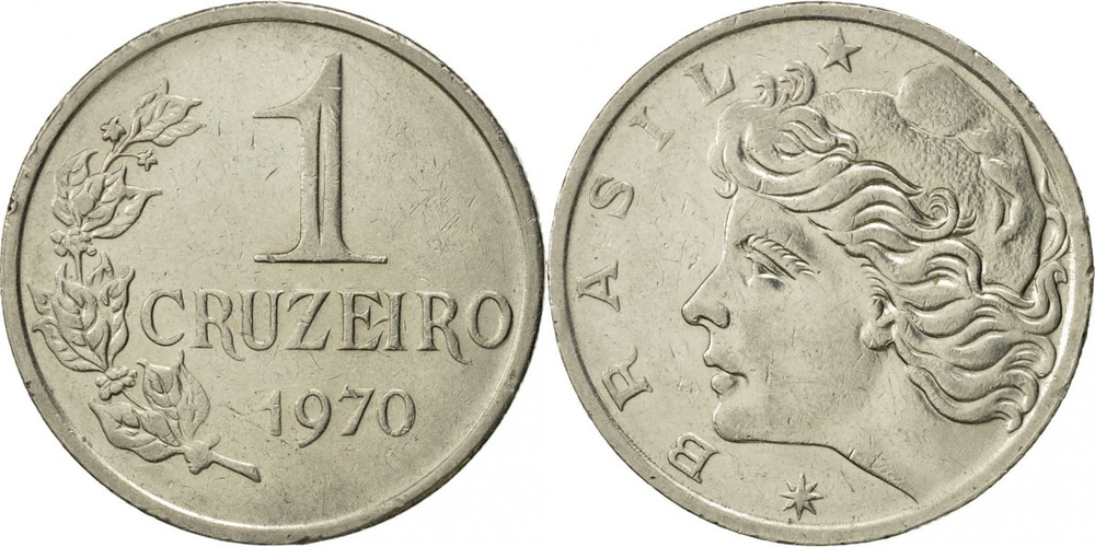 Бразилия 1 крузейро, 1970 Свобода XF