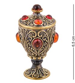 Народные промыслы AM-3785 Шкатулка «Грааль» (латунь, янтарь)