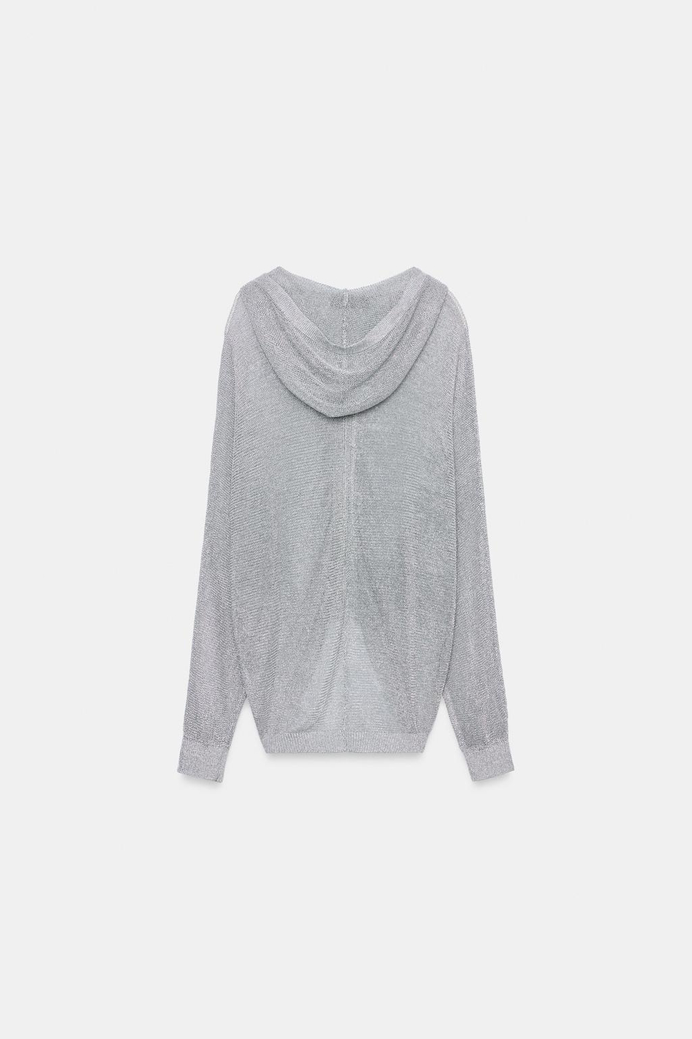 ZARA ХУДИ С МЕТАЛЛИЗИРОВАННОЙ НИТЬЮ, СЕРЕБРИСТЫЙ
