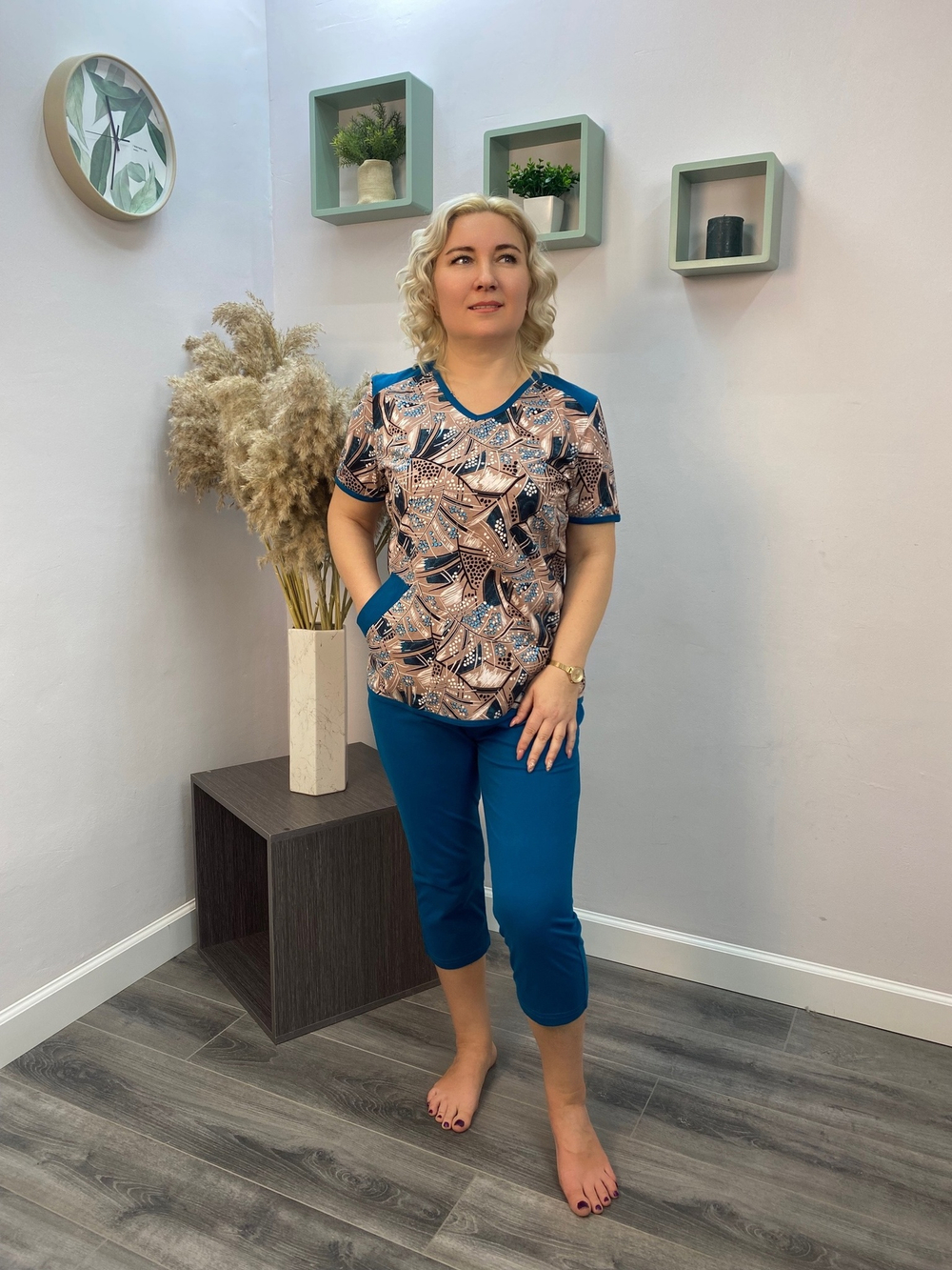 Пижама женская "Римма К.П" бриджи (17)