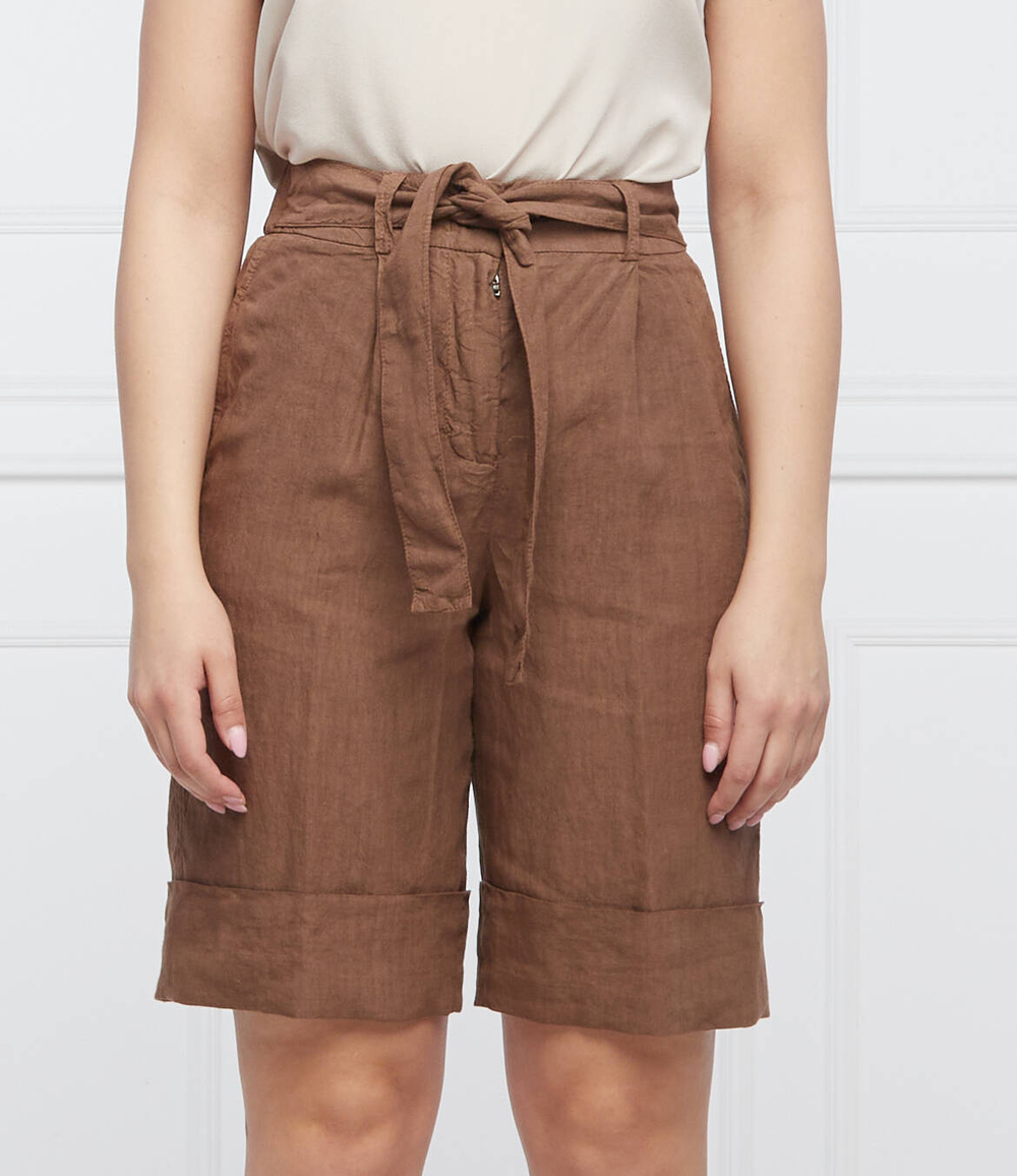 льняное шорты Peserico - коричневый(P04204T0 01617)