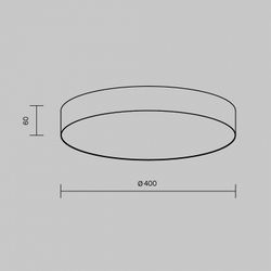Накладной светильник Maytoni Zon C032CL-45W2.7K-RD-B