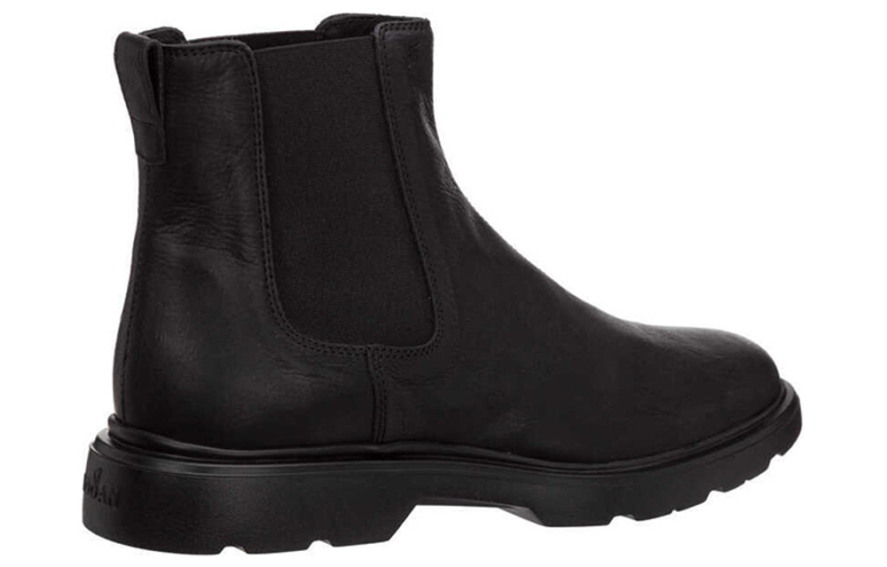 HOGAN Ankle Length Chelsea Boots Men"s Black