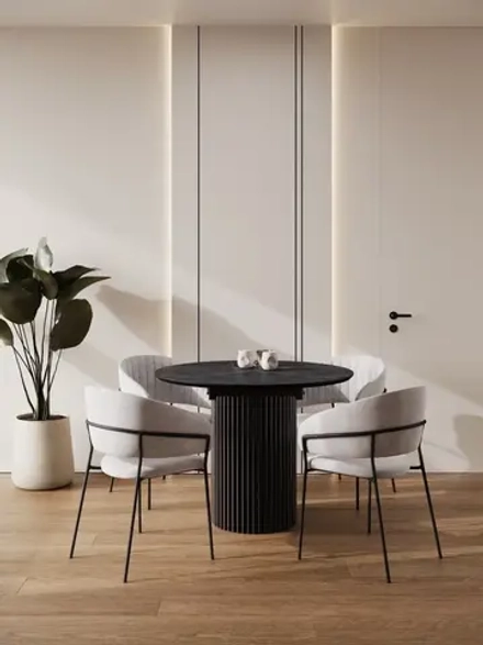 Стол кухонный Чёрный Муар 110х110х74 см