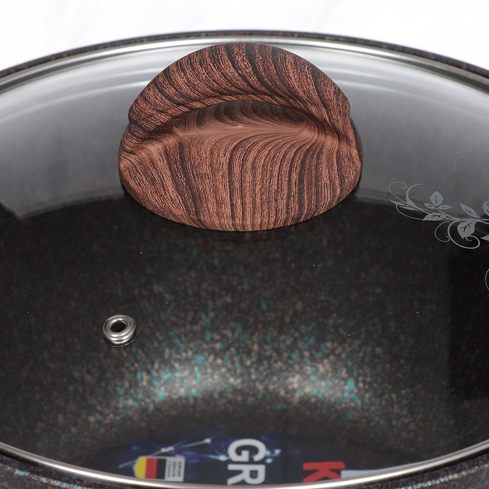 Кастрюля алюминий, антиприг, 3 л, с крыш, Kukmara, Granit Ultra, кгг32а, син