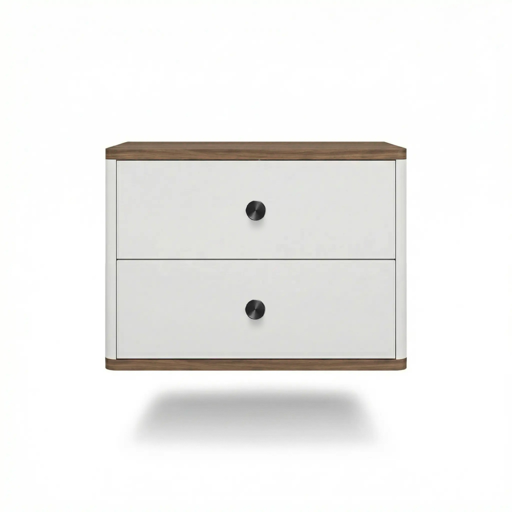 Тумба прикроватная подвесная ROYAL 5302 эко (Дуб Веллингтон-р.черная)