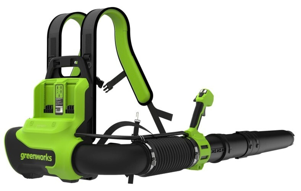 Воздуходувка аккумуляторная GREENWORKS GD40BPG2 40V, ранцевая, б/щ, АКБ 4Ач и ЗУ 2408107UB