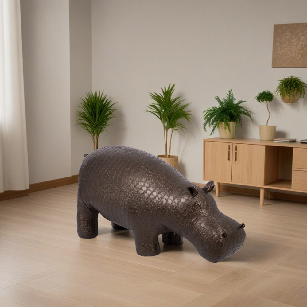 Банкетка Пуф Бегемот Коричневый большой