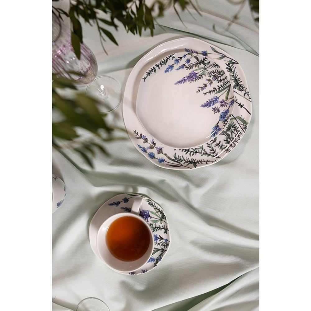 Набор из 2-х фарфоровых тарелок LJ_SB_PL19, 19 см, белый/декор