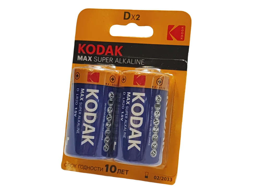 Элемент питания KODAK LR20 MAX BL2