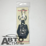 Брелок для ключей Кожа  ЛЕКСУС LEXUS  Ромб с металл эмблемой с 2ным карабином