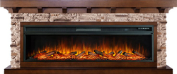 Каминокомплект Chalet 60 - Темный дуб с очагом Vision 60 LOG LED