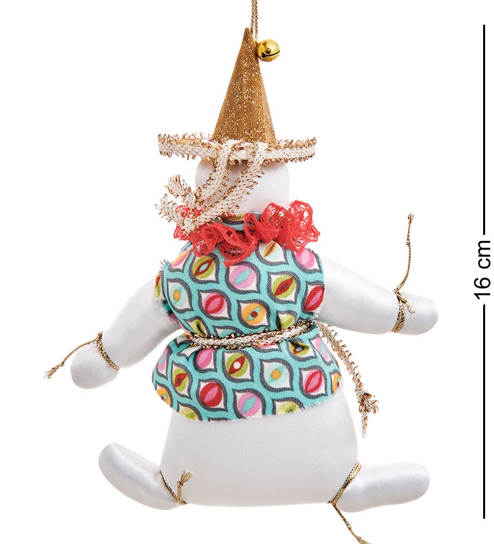 РусКукла RK-961/2 Кукла подвесная «Снеговик в шляпе»