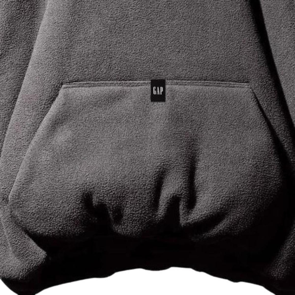 YEEZY x GAP x Balenciaga Polar Fleece Hoodie, темно‑серый