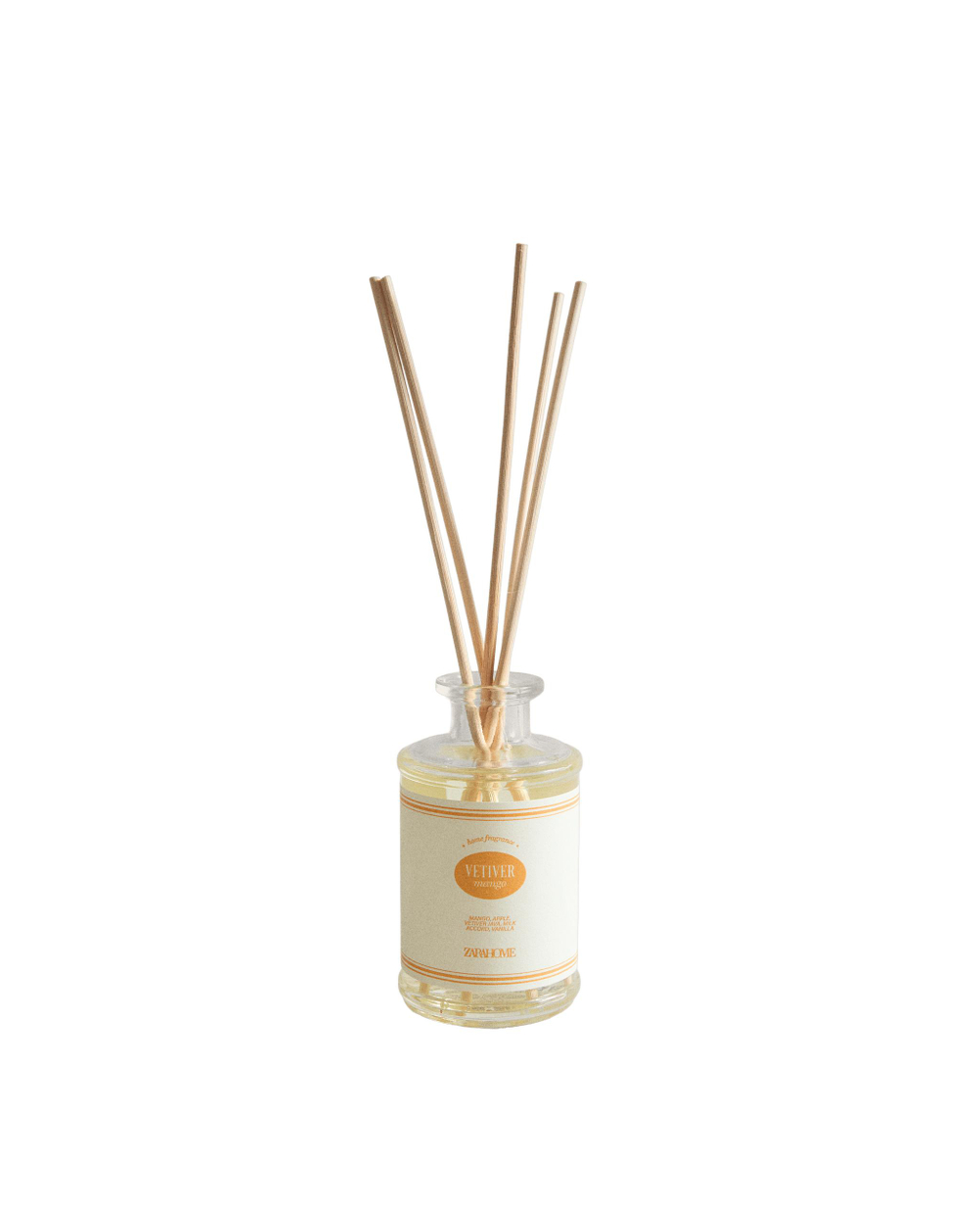 Zara Home Аромадиффузор Vetiver Mango 190 мл, тростниковые палочки микадо, аромат древесный, Коричневый