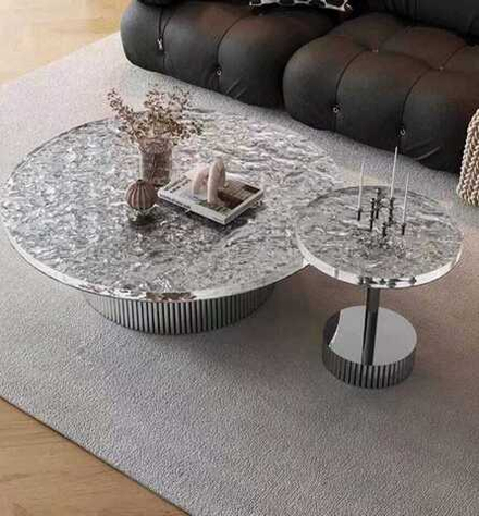 Стол журнальный Ist Casa Баухаус, 80х35см, серебро