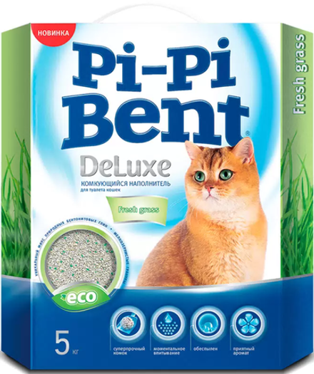 Pi-Pi Bent Deluxe Fresh grass комкующийся, коробка 5кг.