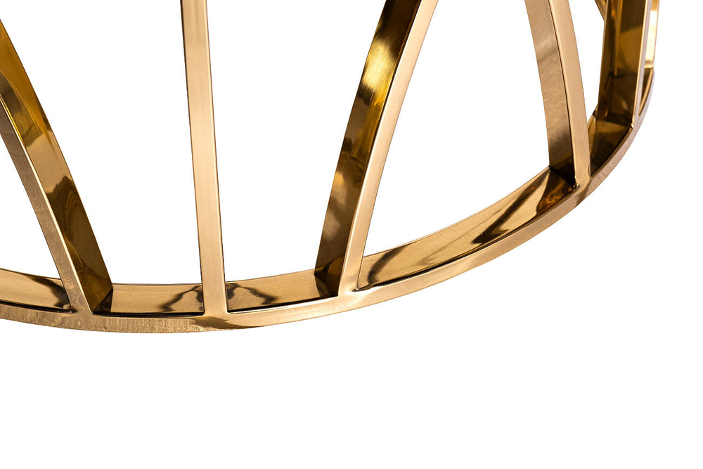 13RXET3103-GOLD Стол журнальный стекло черн./золото d50*55см