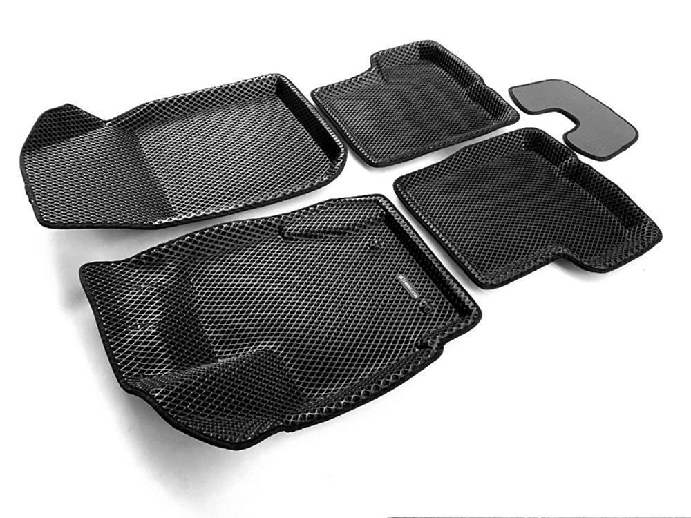 Коврики салона для NISSAN Terrano (2015-) Euromat 3D EVA черные Арт EM3DEVA-004209