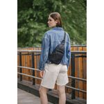 Рюкзак однолямочный HEIKKI PROMPT (ХЕЙКИ), 2 отделения, черный, 30х16х6 см, 273926