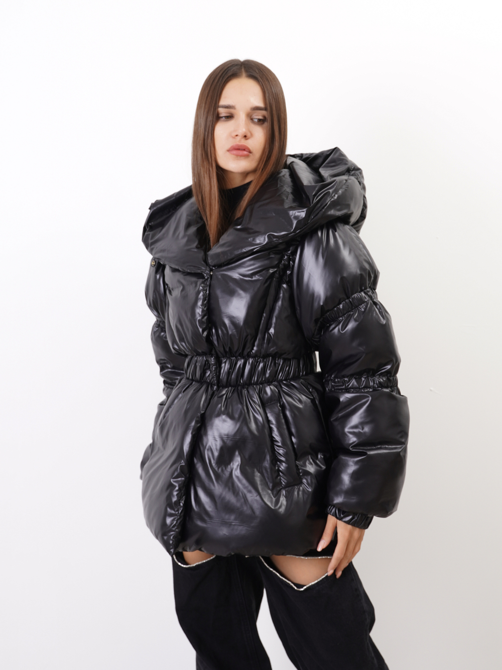 Куртка с акцентной талией