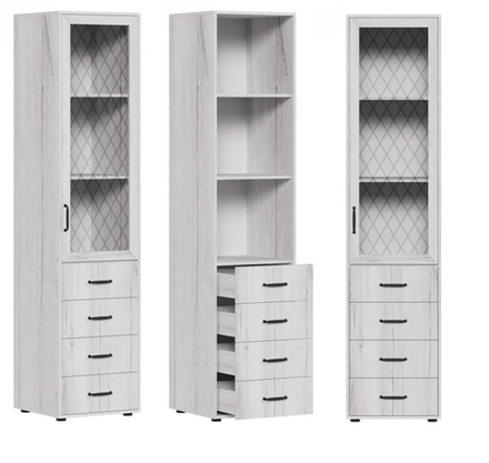 Пенал со стеклом правый Монреаль Дуб Канадский