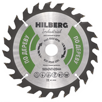 Диск пильный Hilberg Industrial Дерево 160*20*24Т HW160