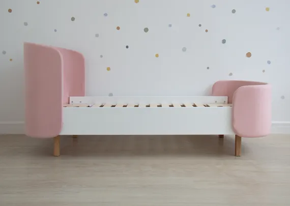 Кровать подростковая KIDI Soft размер М (розовый)