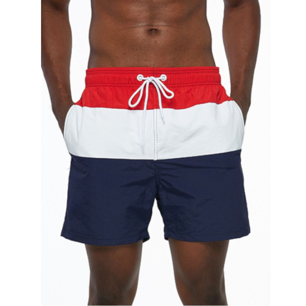 Мужские шорты трехцветные Romeo Rossi RR9506-1