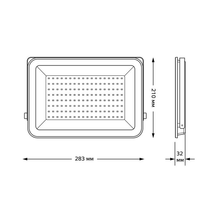 Прожектор светодиодный Gauss Qplus 100W 6500К 690511100