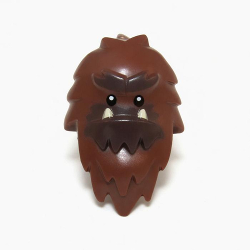 Голова йети с шерстью 13809pb03 Reddish Brown